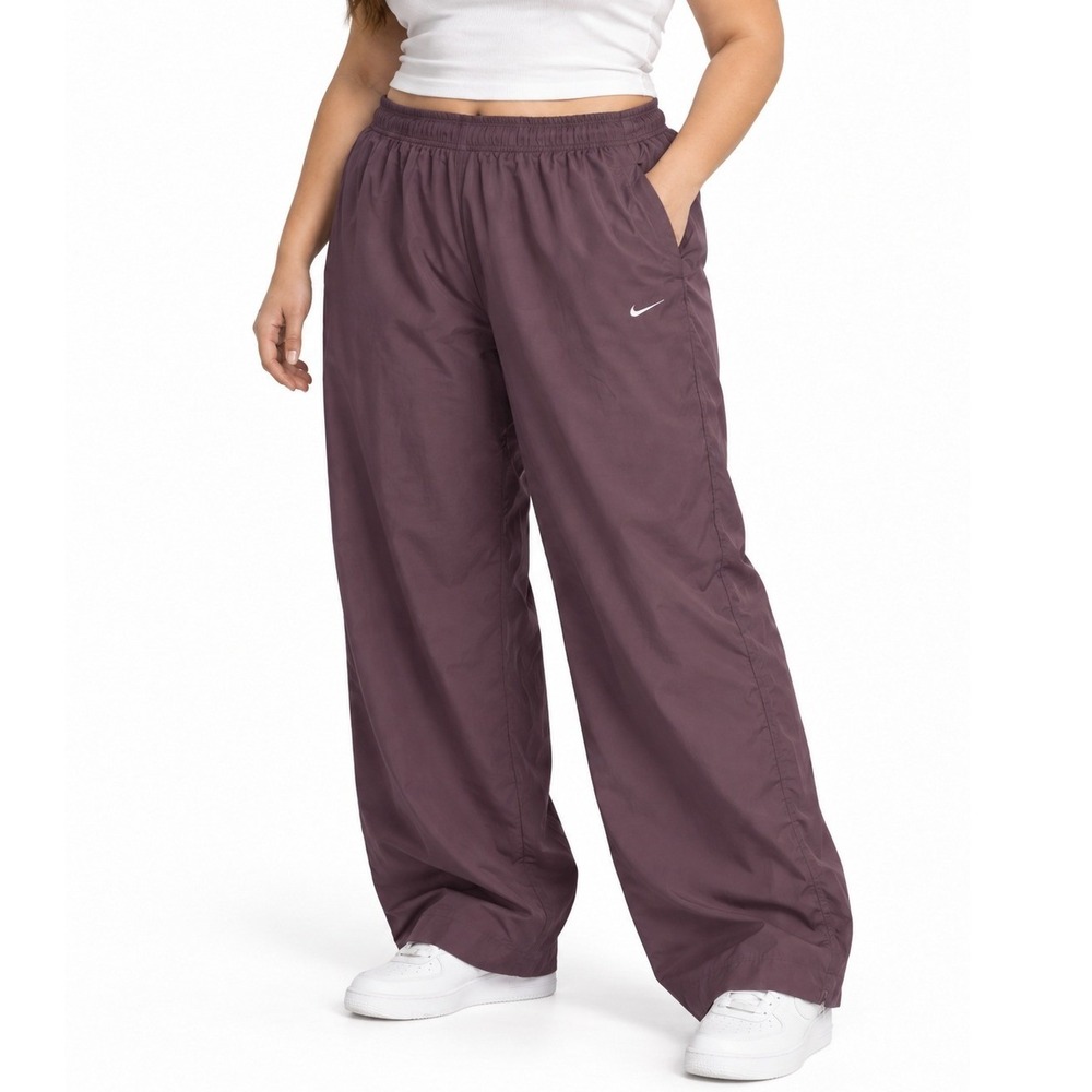 Womens Windbreaker Track Pants Mauve XXL Lightweight Full Length Athletic
